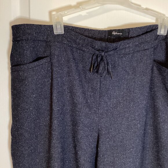 Reitmans Woman’s Casual Pants With Drawstring Size 16 Regular Comfy Dark Blue - Picture 3 of 7